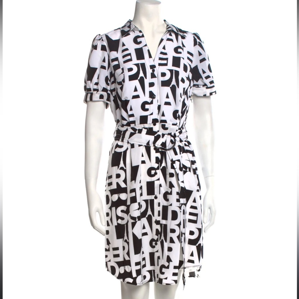 Karl Lagerfeld Short Sleeve Printedβ Dress β Size 8 π€π€